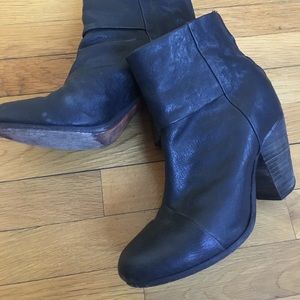 Rag & Bone Newbury Booties Black Leather 6.5/7